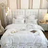 Bedding Sets Luxury 1000TC Egyptian Cotton Set Elegant Embroidery Duvet Cover With Bed Sheet Pillowcases Linen 2 Person