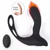 Skönhetsartiklar anal sexig leksak uppvärmd prostata massager manliga vibratorer penis ring trådlös fjärrkontroll vibrator leksaker för män