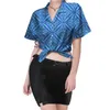 Damesblouses dames 2023 Summer Streetwear mode elegante sociale kleding mooie en Polnesiaanse tribal samoa aangepaste print