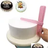 Cake Tools S Adjustable Height Scraper Fondant Spatas Edge Smoother Diy Decoration Accessories Level Rotating Drop Delivery Home Gar Dhj8G