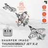 Sharper Image Toy RC Thunderbolt Jet X-2 Stunt Drone Lightweight Foam Design and 2.4GHz Long Range Wireless Control