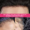 Pixie klippt peruk kort lockigt mänskligt hår för kvinnor 150% densitet 13x1 transparent spets front remy brasilian
