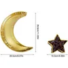 Tallrikar muslimska Eid -fack Mubarak Moon Star Serving Plate Ornament Hemdekoration Fruktdessert tallrik för Ramadan Party Festival