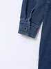 Vestidos casuais para mulheres 2023 botão frontal para cima vestido de jeans desgastado com bolsos colarinho de lapela de manga longa mini camisa