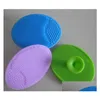 Бронзеры Highlighters DHS Sile Wash Pad Pad Черный лицо Отшелушивающее очищающие щетки щетки для лице