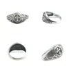 Cluster Rings S925 Sier Jesus Punk Gothic Cross Classic Ring Drop Delivery Jewelry Dh6yz