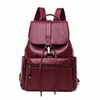 Outdoor Bags 2023 Women Leather Backpacks Large Capacity Travel Ladies Bagpack Female Back Pack Casual Daypack School For Girls Mochilas