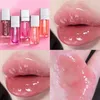 Lipgloss 6 ml Transparentes feuchtigkeitsspendendes Öl Kristallgelee Plumping Reduziert feine Linien Anti-Trocknung Nude Pink Liquid Lipstick