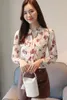 Blouses feminina Mulheres versáteis colarinho de colarinho impresso Camisas casuais padrões diferentes cores da versão coreana Ladies Comuter Spring Autumn