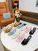 High-end Slippers with Transparent Triangular Logo Woman Slipper Summer Lady Slippers Hotel Bath Fashion Women Shoes