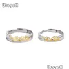 Кластерные кольца благородная пара кольцо с прекрасными украшениями 925 стерлинговые спер для женщин мужские мужские романтические обручальные годовщины подарки подарки падение в роду DH70V