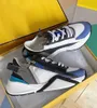 Beroemde Merk Mannen Flow Trainers Schoenen Lage Top Sneakers Rubberen Zool Stof Man Lakleer Rits Zijkant Sport Heren Groothandel Schoeisel EU38-46