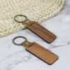 Blank Koa Wood Keychains Straps Mobile Phone Charms Keychain Leather For Teachers Keyring Keyholder For Promotional Gifts