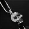 Collane con ciondolo Gothic Out Zircon Skl Collana per uomo Hip Hop Rock Party Jewelrypendant Necklacependant Drop Delivery Jewelry Pen Dh5Qt