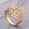 Anéis de casamento Bride Talk Sweet Ring for Women Baguettes Zircão Full CZ Full Crystal Bridal Jewelry Engagement Gift