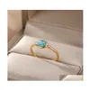 Cluster Rings Vintage Oval Opal For Women Stainless Steel Stripe Retro Green Moonstone Ring Accessories Birthday Jewelry Gift Drop De Dh435
