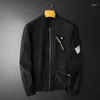 Jackets Men Jackets Collar Baseball European Hout-end Spring Spring e Autumn Fashion Zipper Pocket Pocket Personality Coat Men's Top