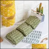 Storage Bags 3 Pocket Cotton Linen Wall Hanging Organizer Bag Mtilayer Holder Home Decoration Makeup Rack Jewelry Pab15336 Drop Deli Otuux