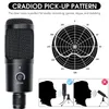 Microphones Recording USB Condenser Microphone Professional Studio For PC Computer Laptop Voice Podcasting Youtobe Mic Stand