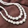 Naszyjniki wisiorek sztuczny naszyjnik perłowy dla kobiet ślub ślubnych dam luksusowe kryształy prezenty kołnierza