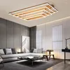 Chandeliers Rectangle 3 Layer Luxury Alluminum Modern Led Chandelier Lighting For Living Room Bedroom Indoor Homechandelier Lamp AC90v-260v