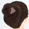 Pince à cheveux arc mignon avec frange Clips ruban fille rose Imitation cristal petit pince à cheveux 1363