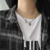 Chains Punk Trendy Dumbbell Little Lock Pendant Titanium Steel Clavicle Choker Necklace For Women Girls Accessories