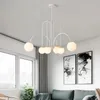 Lustres Nordic Led Lustre Dans Le Salon Cuisine Chambre Loft Or Noir Haricot Magique Lampe Suspendue Éclairage Moderne Pour La Maison