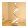 Tafellampen moderne led spiraal lamp gebogen bureau bed kookbare leesslicht lijn oplaadbare lichten kamer decoratie lampen