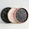 Wall Clocks Simple Modern Fashion Young Rose Gold Exquisite Pointer Metal Quartz Clock Home Decor