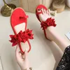 Slippers Women Summer Clip Toe Ladies Flower Open Footwear Woman Fashion Casual Slip On Shoes Female Suede Slipper 2023