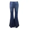 Kadınlar Kot High Bel Denim Parlama Pantolon Kadın 2023 Vintage Streç Bandaj İnce Kotu Kadınlar Geniş Bacak Pantolon Bell Alt Mom Jeans#J3