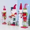 Julekorationer Santa Claus Nutcracker Wood Snowman Figure Office Home Decoration Drop Delivery Garden Festive Party Supplies DHGXC