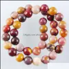 Pietra 6 8 10 mm rotonda Mookaite Jasper perline naturali per gioielli che fanno donna braccialetto collana fai da te 15,5 pollici By905 Drop Delivery Dhd9J