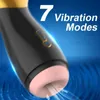 Sex Toys massager Blowjob Sucking Masturbation Machine Men Vibration Heated Masturbators Real Vagina Silicone Pussy Orgasm Male 18