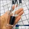 Packing Bottles 50Pcs 8Ml Lip Gloss Tubes Black Cap Sier Collar Empty Glaze Stick Container Diy Bottle Storage Jars Factory Price Ex Otaab