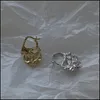 Hoop Huggie 1Pc 100 Authentic 925 Sterling Sier Earrings For Women Japan Korea Ins Irregar Alien Earring Fine Jewelry Yme651 Drop D Otgpv