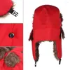 Berets Men Women Trapper Bomber Hats Russian Ushanka Warm Winter Fur Earflap Ski Hat