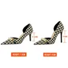 Chaussures habillées Chaussures Qualité Chaton Talons Chaîne En Métal Perle Femmes Pompes Talons Aiguilles Dames Chaussures Pointus Talons Hauts Plus La Taille 43 220117