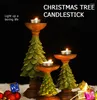 Titulares de vela Titular de árvore de Natal Acessórios para decoração de mesa em casa Decoração de sala de castiça