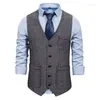 Chalecos para hombres 2023 Chaleco Hombres Negocios Casual Slim Mens Boda Chaleco Vestido formal Moda Traje de un solo pecho Cintura