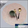 Mats Pads Dining Mat Decoration Table Small Cup Gold Tableware Household Scandinavian Ins Style Western Food Drop Delivery Home Ga Ot2Uw