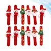 Charm Bracelets Christmas Slap Kids Toy Snap Glow Wristbands Party Favors Wrapsnowman Ring Wristband Gifts Holiday Goodielittle