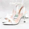 Sandalen KM-Roya Qualität 2023 Frauen Sommer High Heel Stiletto Schnüre-up elegante Partyschuhe Plus Size