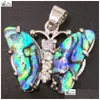 Pendentif Colliers Mode Zélande Abalone Shell Papillon Oblong Fleur Art Femmes Hommes Perle Wb665 Drop Delivery Bijoux Pendentifs Dhvjm