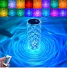 3/16 F￤rger LED Crystal Table Lamp Rose Light Projector Touch Romantic Diamond Atmosphere Light USB LED Night Light For Sovrum