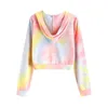 Women's Hoodies Women's Hoodiessweatshirts Long Sleeve Tie-dye Zip Up Pocket Hoodie Sweatshirt Pullovers Winter Tops Sudaderas Con