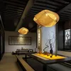 Żyrandole nordycki żyrandol rattan japoński tatami minimalistyczny bambus design salon sypialnia dekoracje domu rustykalne światła