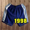 Shorts de futebol retrô Argentina Maradona Batistuta Crespo Zanetti Calças de futebol masculinas Top 1986 86 final