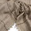 スカーフコットンダブルレイヤーメンズスカーフ格子縞​​秋の冬ウォームロングショール100x190cm